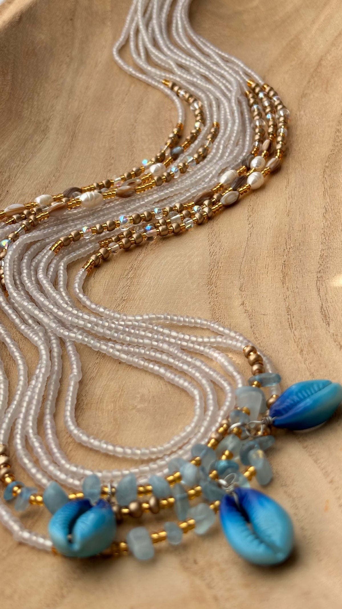 Blue Sanctuary |Two-Strand Waist Bead Set