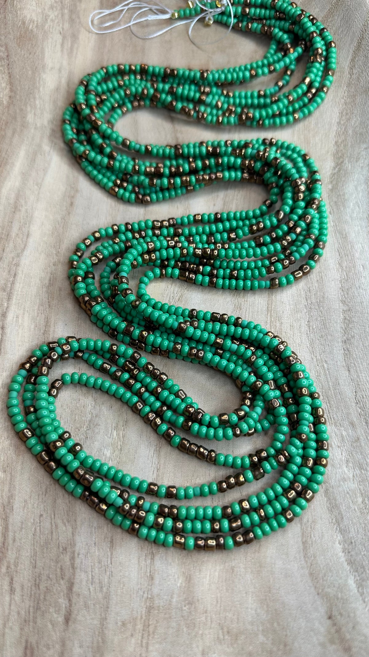 Green & Bronze – Journey Waist Beads display picture 1