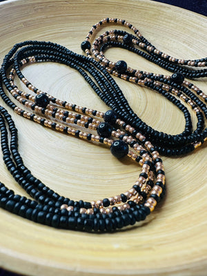 Black & Blue Goldstone Journey Beads
