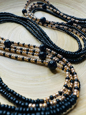 Black & Blue Goldstone Journey Beads