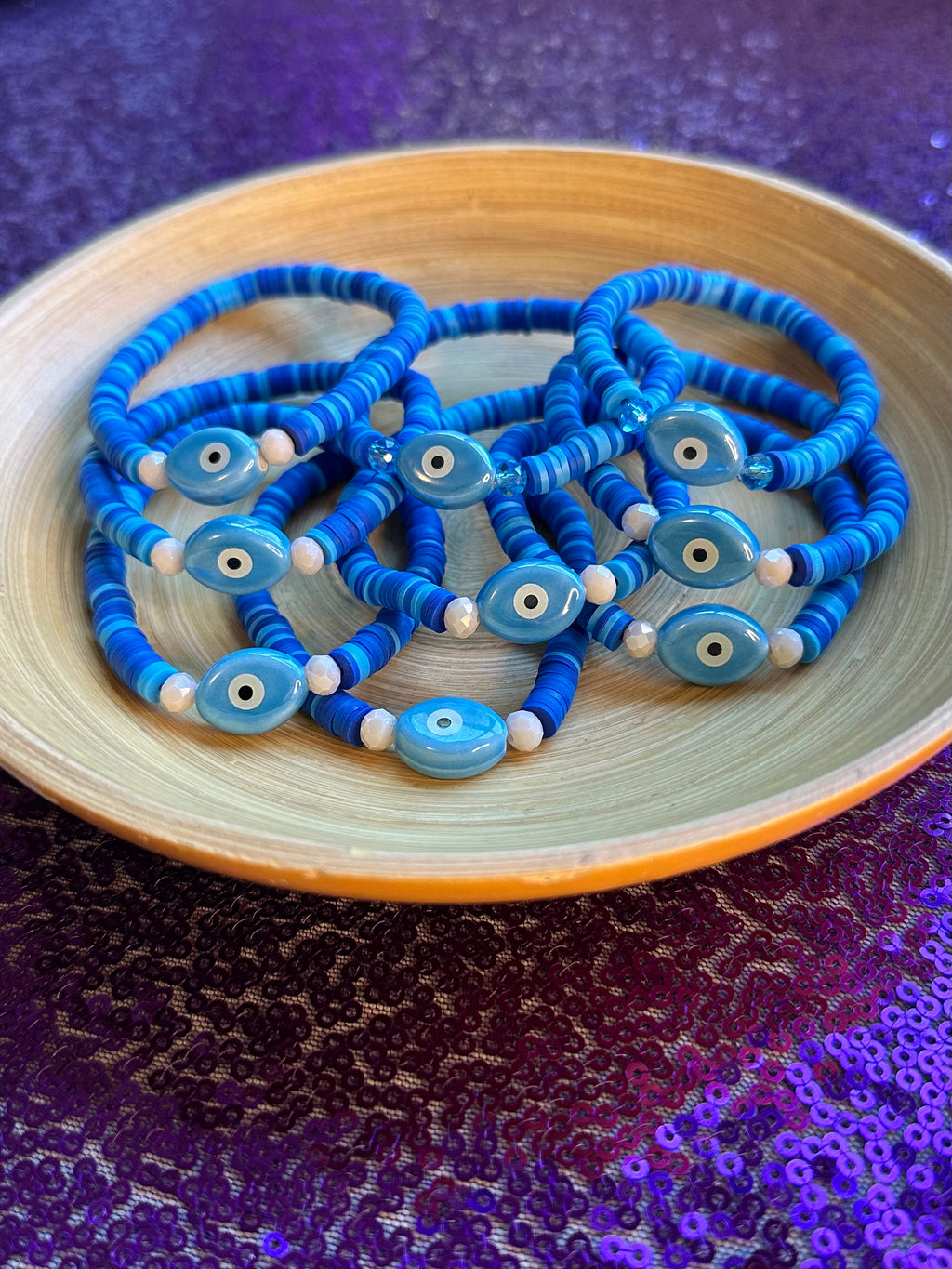 Blue Eye Clay Bracelet