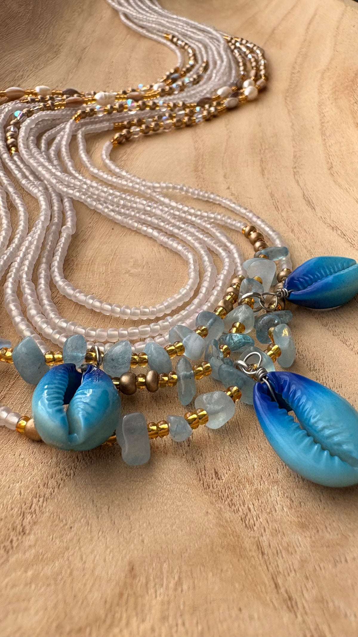 Blue Sanctuary |Two-Strand Waist Bead Set