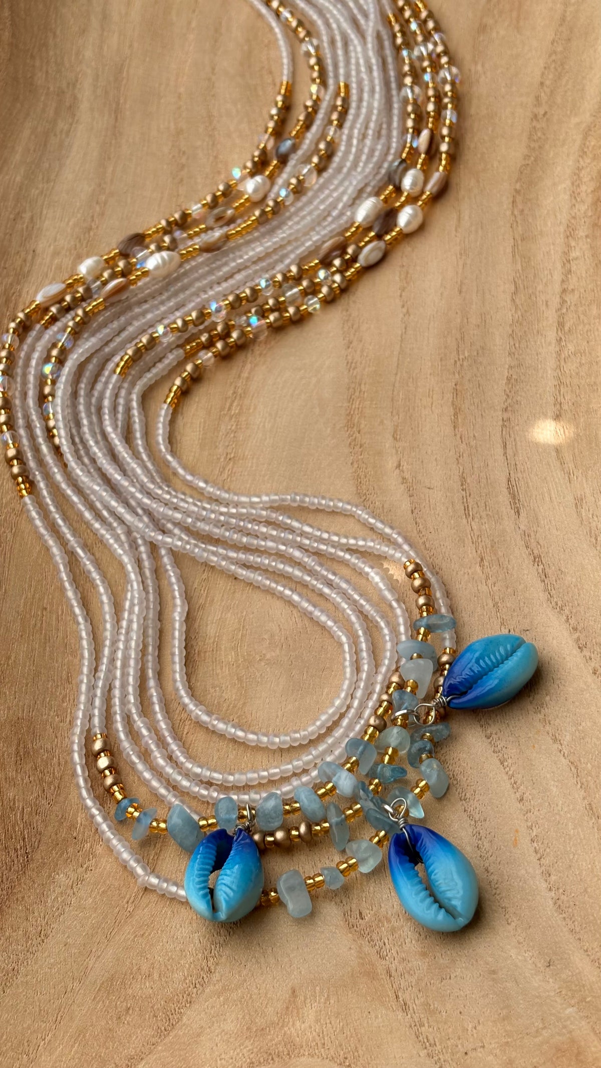 Blue Sanctuary |Two-Strand Waist Bead Set