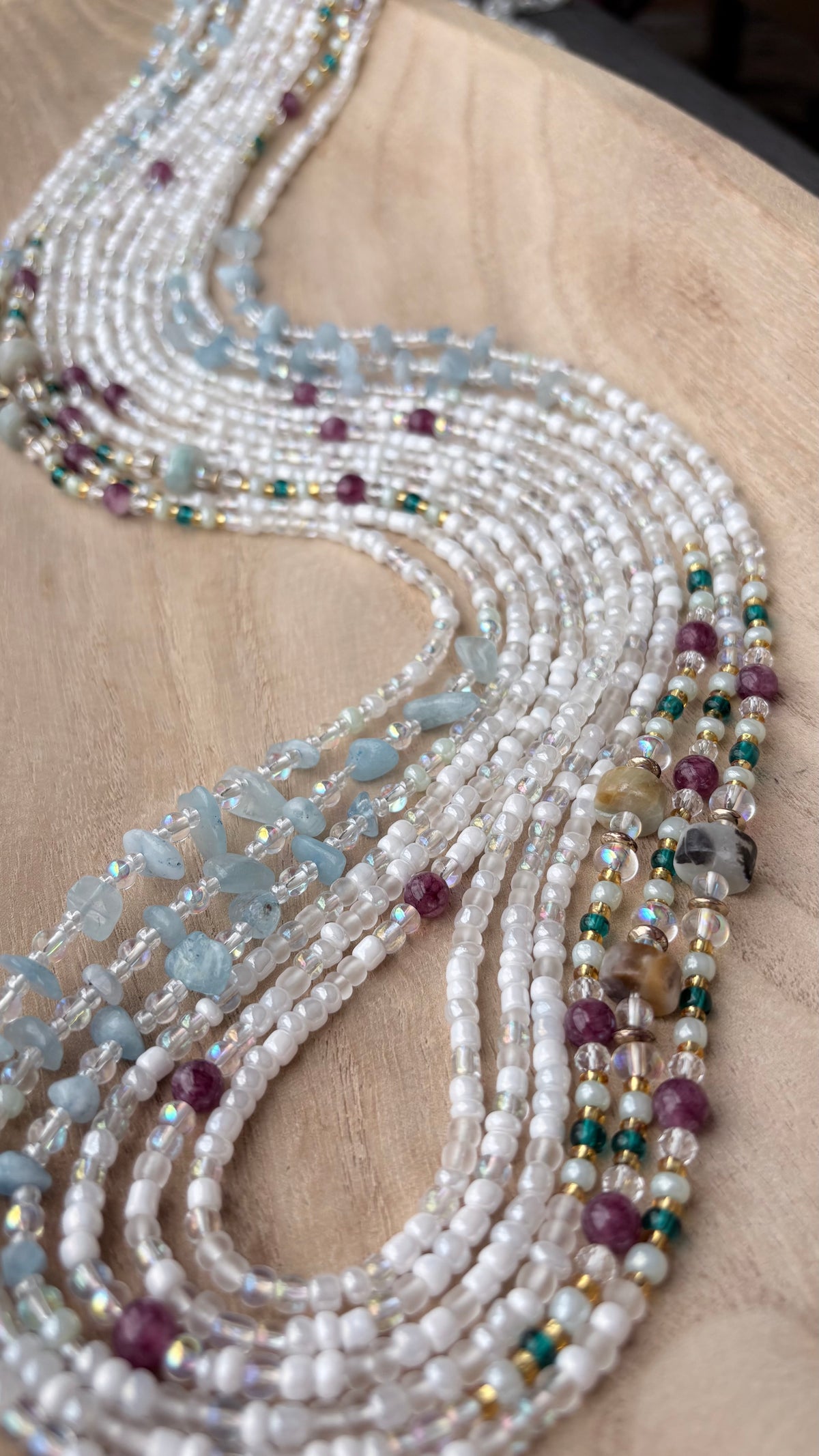 Tidal Peace |Two-Strand Waist Bead Set