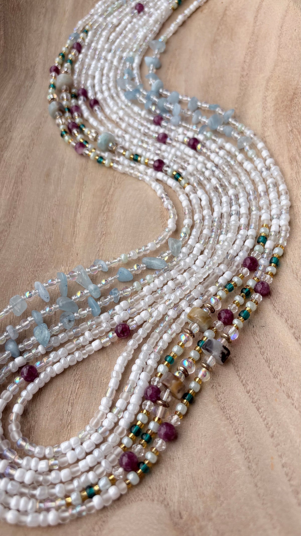 Tidal Peace |Two-Strand Waist Bead Set