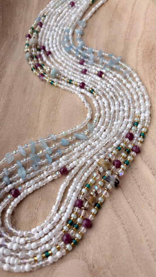 Tidal Peace |Two-Strand Waist Bead Set