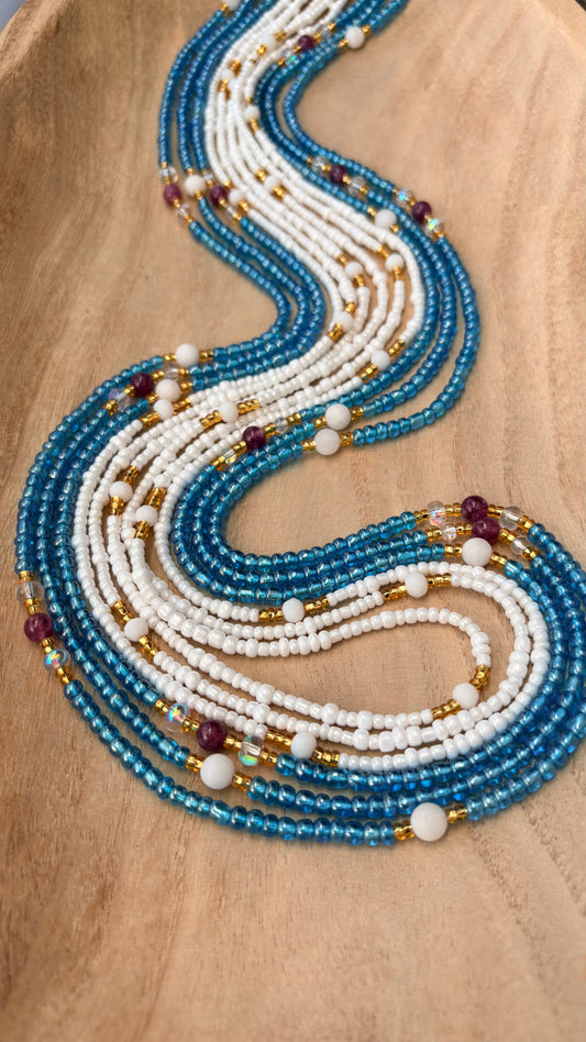 Tidal Peace |Two-Strand Waist Bead Set