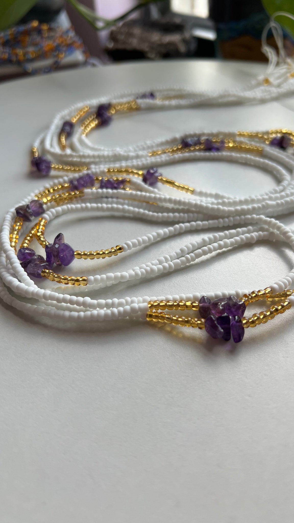 White + Amethyst