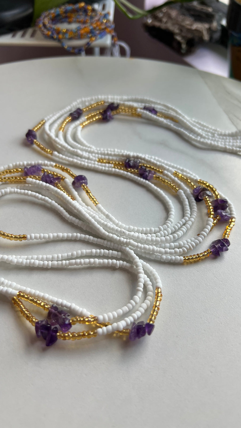 White + Amethyst